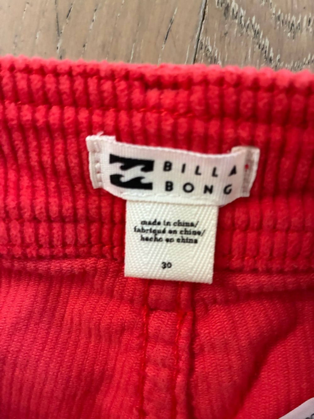 Billabong Vibrant tangerine Wide-Leg Corduroy Pants - Picture 5 of 5